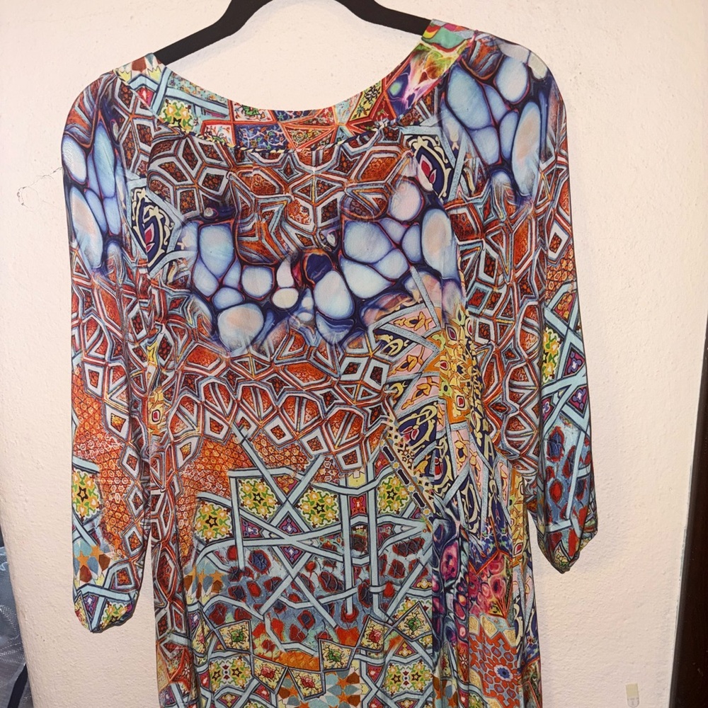 Colorful Geometric Print Dress